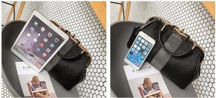 Новая мода pu Ms. Boston сумка через плечо сумка из конского волоса сумка через плечо bolsa
