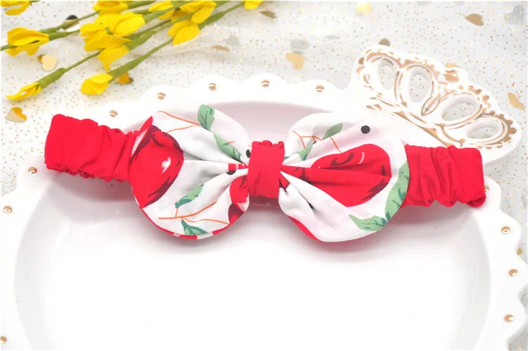 

Children's hair accessories girls baby spring and summer lady style floral bow hairband simple floral fresh and beautiful