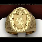 Модное аристократическое Золотое кольцо с изображением короны и Льва, мужское повседневное вечерние ничное геометрическое кольцо, властный значок Лев