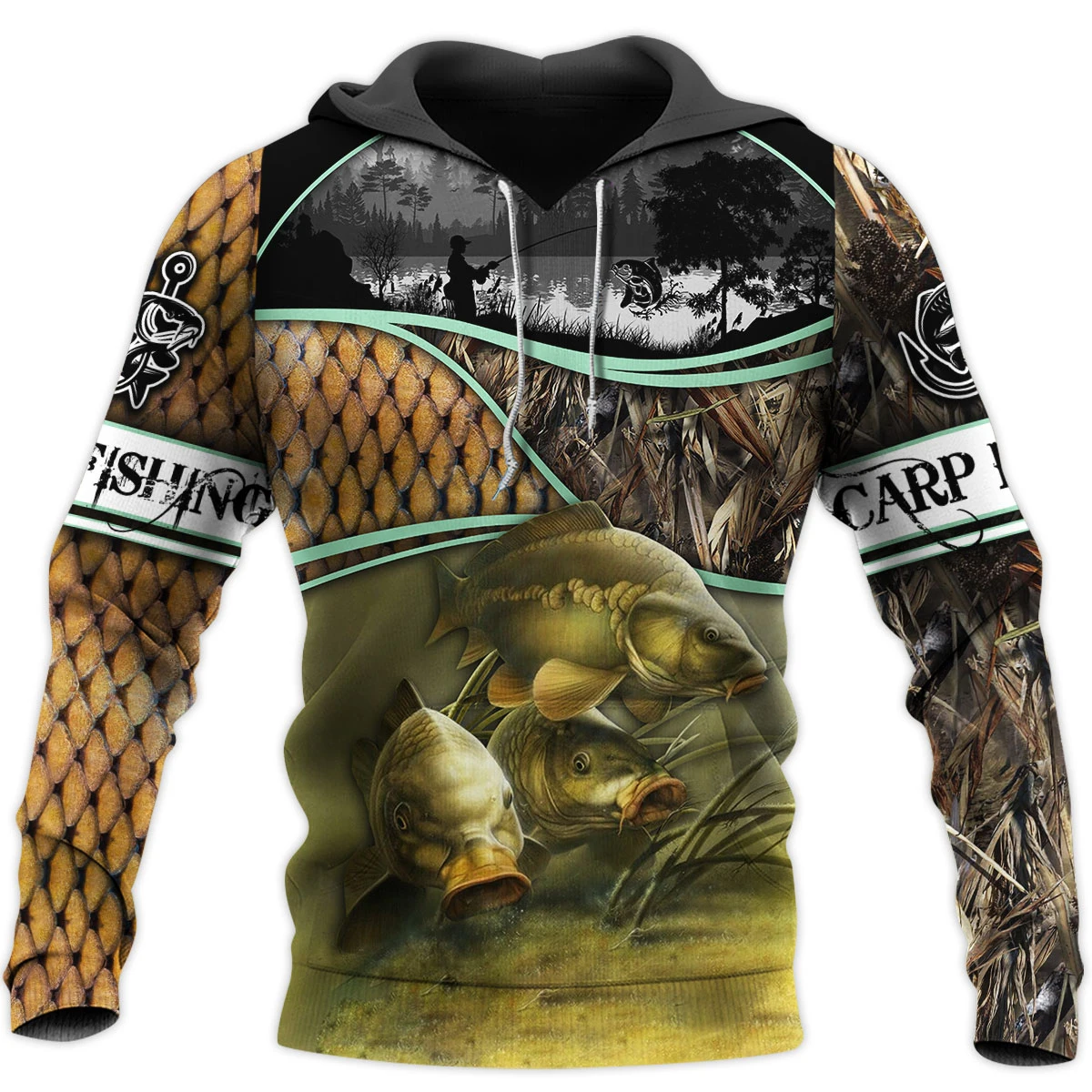 

2021 Carp Fishing 3D All Over Printing clothing new fashion unisex casual sweatshirt for man and women