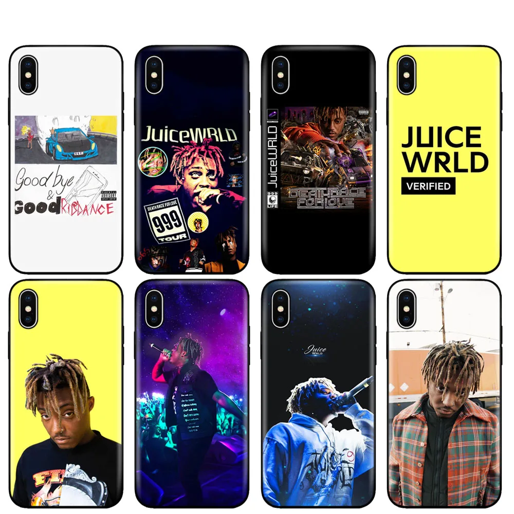 Черный ТПУ чехол для iphone 5 5s se 6 6s 7 8 plus x 10 силиконовый XR XS 11 pro MAX Juice WRLD | Мобильные