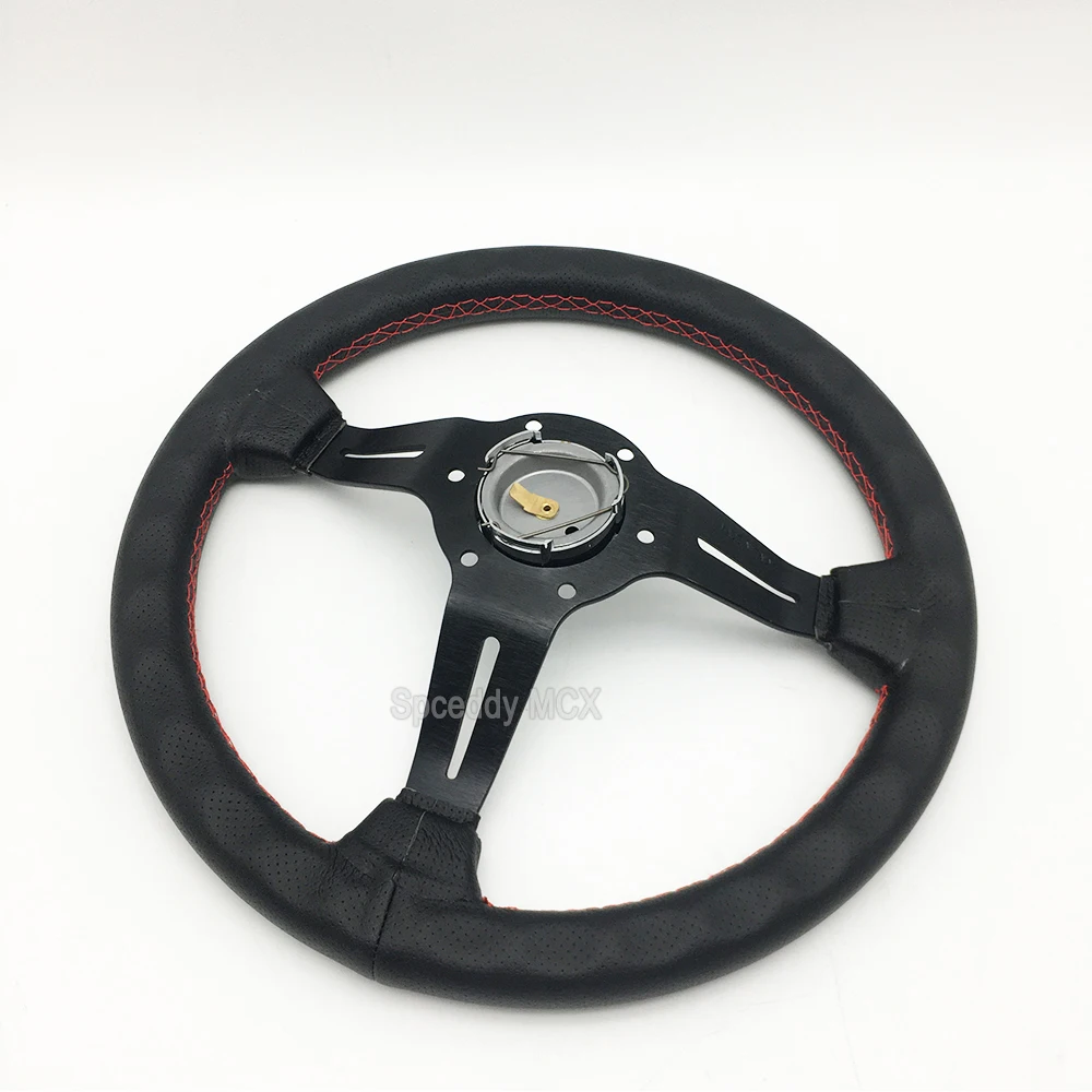 Универсальное высококачественное новое рулевое колесо 14 дюймов 13 кожаное
