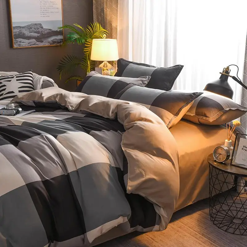 

50 Bedding Set The red crane 3/4pcs Family Set Sheet Duvet Cover Pillowcase Boy Room flat sheet, No filler 2019 bed set