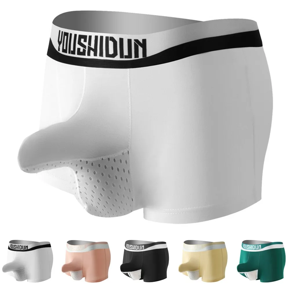 Мужские шорты сетчатые трусы-боксеры мужское нижнее белье с длинным слоном в