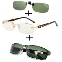 3pcs titanium gentleman diamond cut reading glasses men women alloy polarized sunglasses high quality sunglasses clip