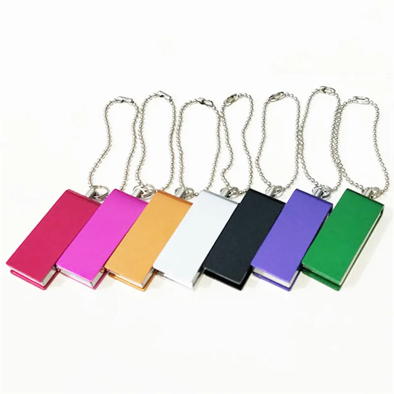 Металлический флеш накопитель USB 2 0 4 ГБ 8 16 32 64 вращающийся usb цветная ручка карта