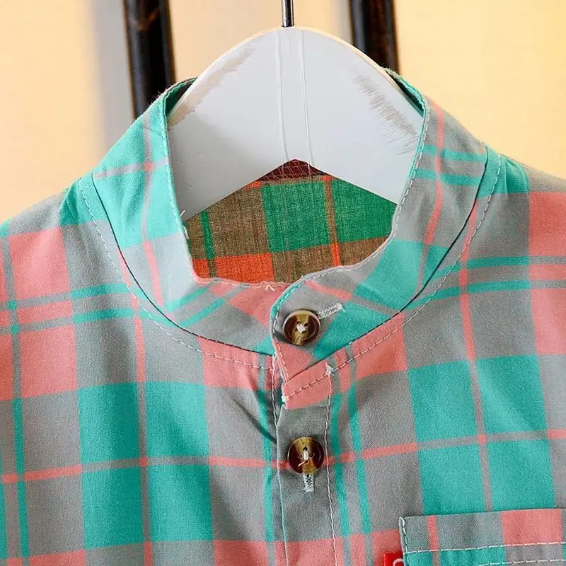 

90% Cotton Baby Boys Clothes Kids Baby Boy Plaid Shirt Short Summer Clothing Set Short Sleeve Suit Children Clothing Boys Outfit