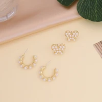baroque style pearl butterfly angel earrings temperament personality trendy earrings for women new 2021 retro earrings