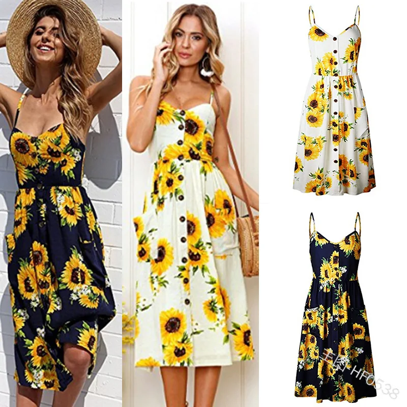 

European and American new style summer long sling dresses for women