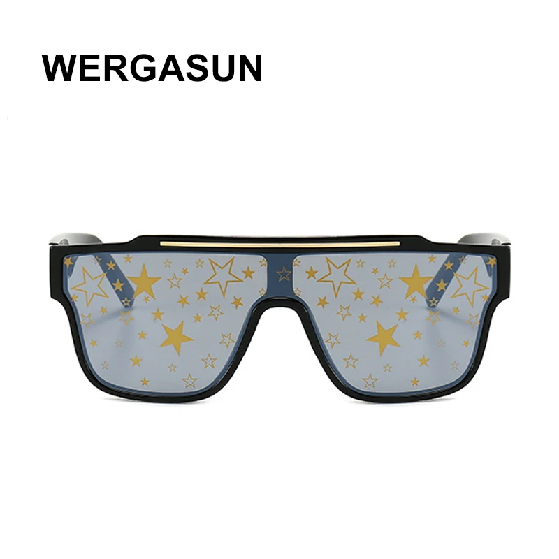 WERGASUN новые модные солнцезащитные очки в большой оправе для мужчин квадратные