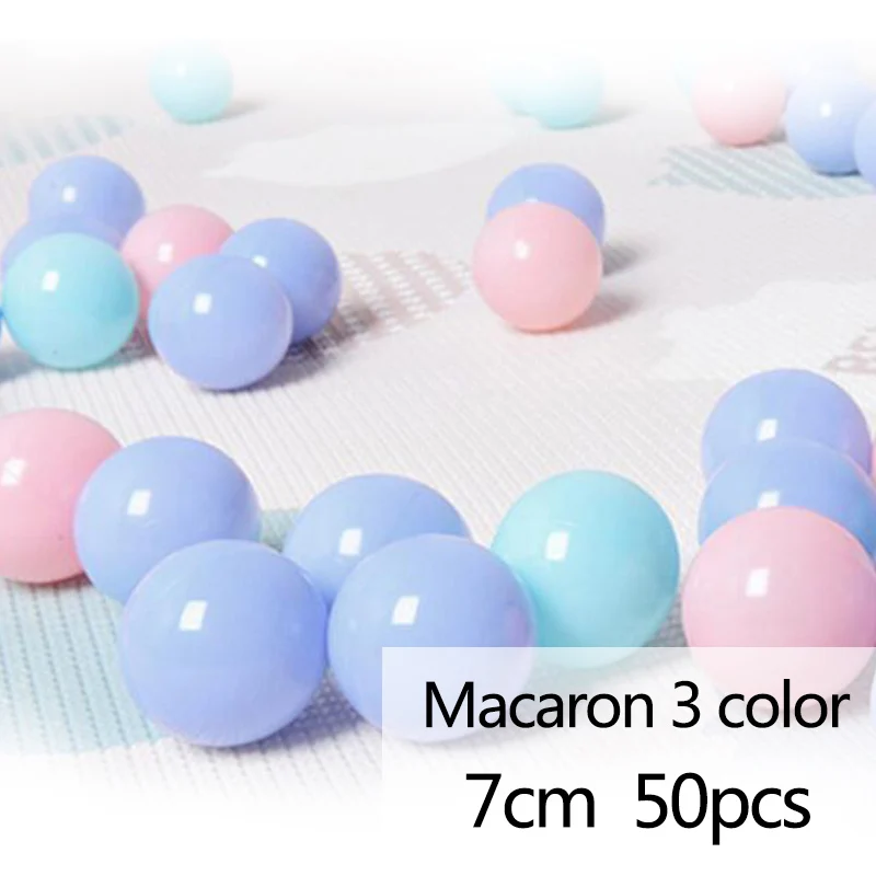 macaron3-50-7cm Экологичная забавная игрушка океанские шары Красочные Мягкие пластиковые волнистые шарики водный бассейн надувной мяч открытый детский плавательный Яма игрушки на открытом воздухе - Цвет: macaron3-50-7cm