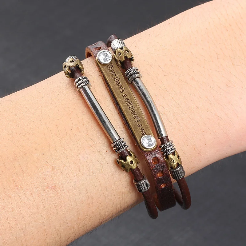 Хит взрывов панк Рок Кристальный браслет пряжка многослойная рука большое