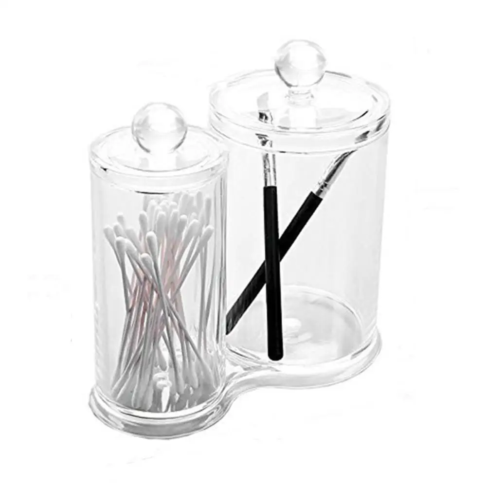Новый макияж ватные диски держатель прозрачный акриловый тампон банка