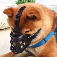 new silicone dog pet muzzle mesh breathable anti bite anti barking foldable mouth cover for dog sci88