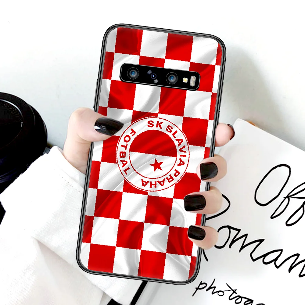 

Sk Slavia Praha Soccer Phone Case For Samsung Galaxy Note S 8 9 10 20 Plus E Lite Uitra black Shell Soft Cell Tpu Prime Fashion