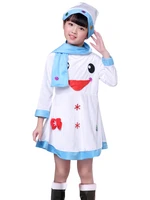 cute christmas snowman design costume cosplay girl kids santa claus costume party children carnival party dress xmas gift