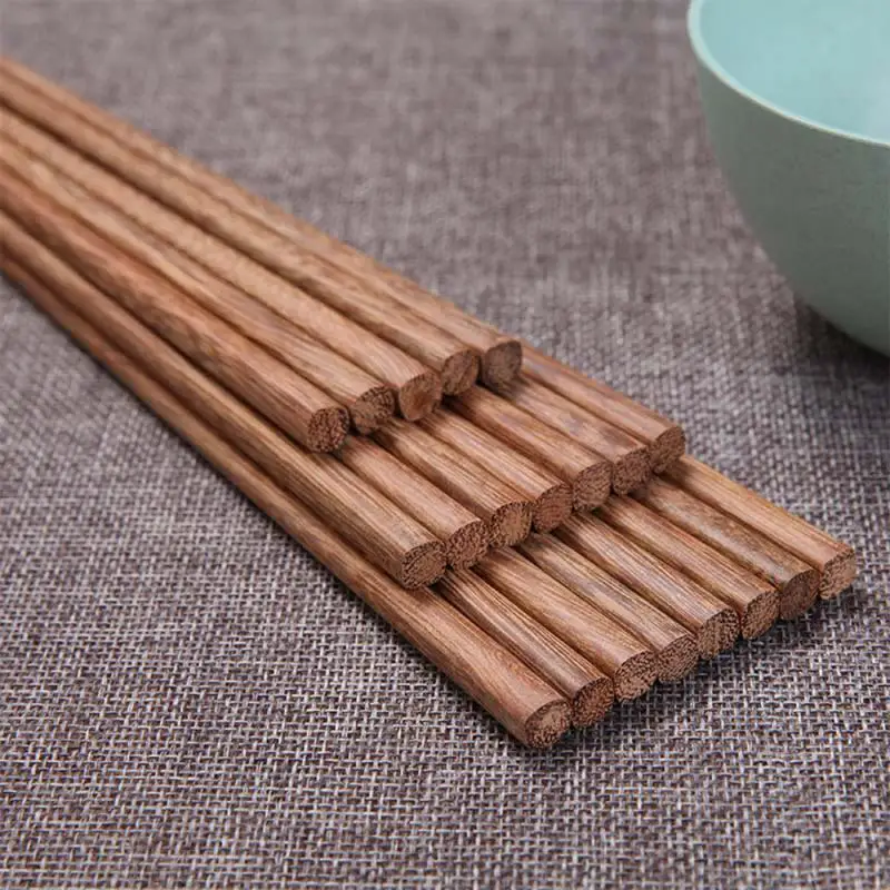

10 пар китайские натуральные деревянные бамбуковые палочки для еды без лака без воска здоровые суши рисовые палочки столовая посуда для оте...
