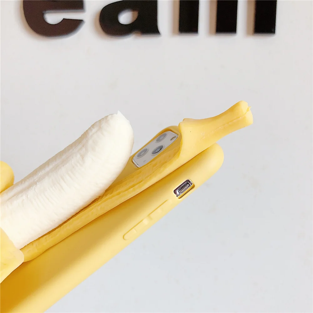 Смешной 3D-антистрессовый чехол с изображением очищенной банана для Redmi Note 4X 5 6 7 8 9 Pro Max 9S 8T 6A 7A 8A 9A 9T 9C.