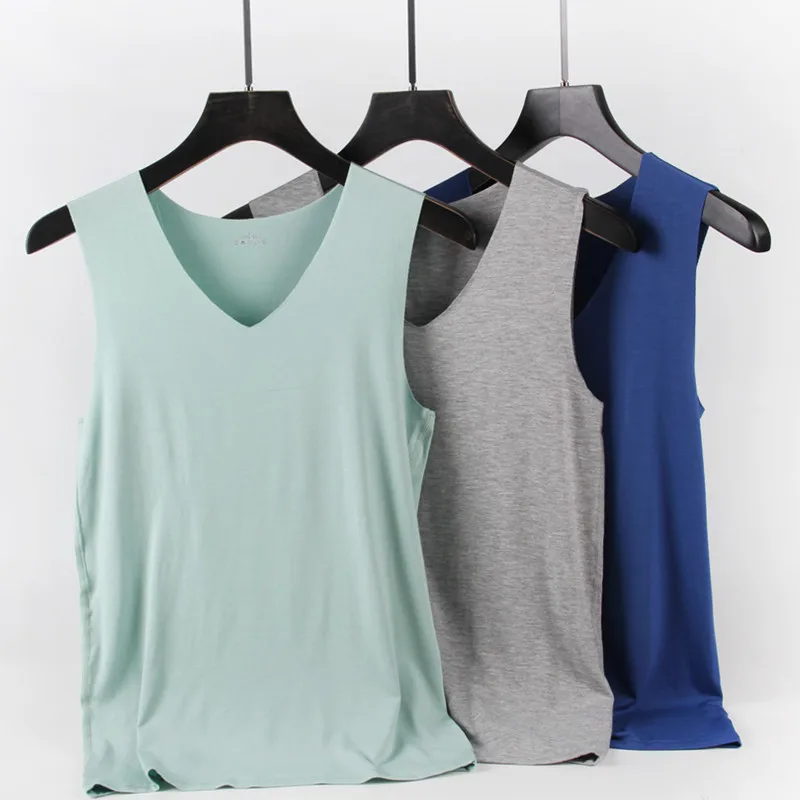 Мужские майки размера плюс летняя Бесшовная майка из ледяного шелка без рукавов