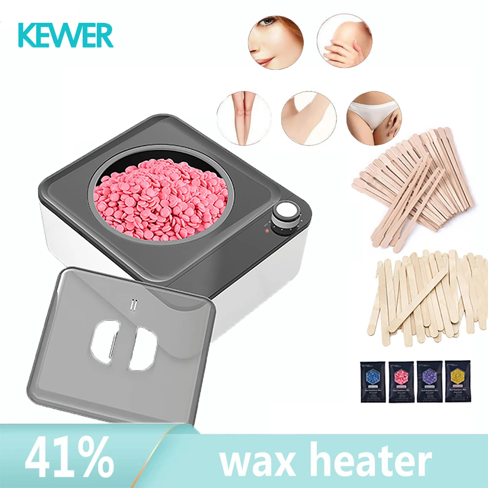 Electric Wax Heater For Men And Women Hair Removal Wax Professional Home Mini Beans Waxing Waxs Machine Kit 10 Wood Nonstick Pan enlarge