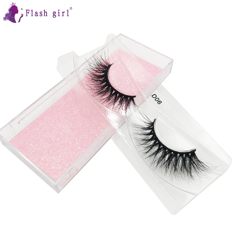 

1 Pair 3D Real Mink Eyelashes Fluffy Soft Natural Long Eye Lashes Cruelty Free Handmade Fake Eyelash Extension D06