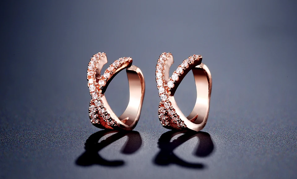 Красивые серьги-Клипсы из кубического циркония AAA ZAKOL, хрящи, модные серьги-манжеты в виде листьев, Женские Ювелирные аксессуары FSSP3017