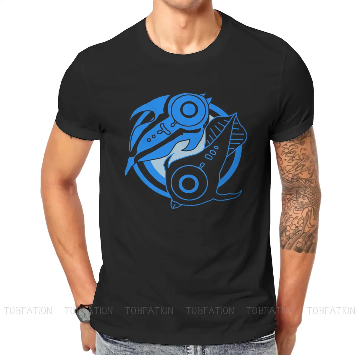 

Subnautica Peeper Arctic Peeper Mural T Shirt Vintage Fashion High Quality Tshirt Large O-Neck Men Clothing