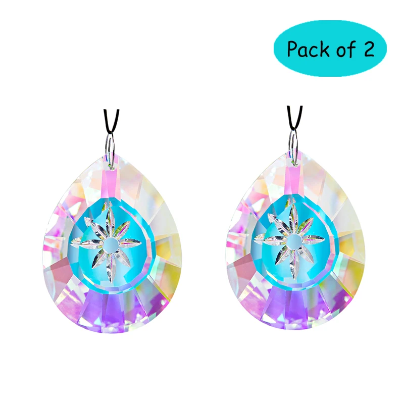 2 шт. декоративные кристаллические призмы для люстры 76 мм | Дом и сад