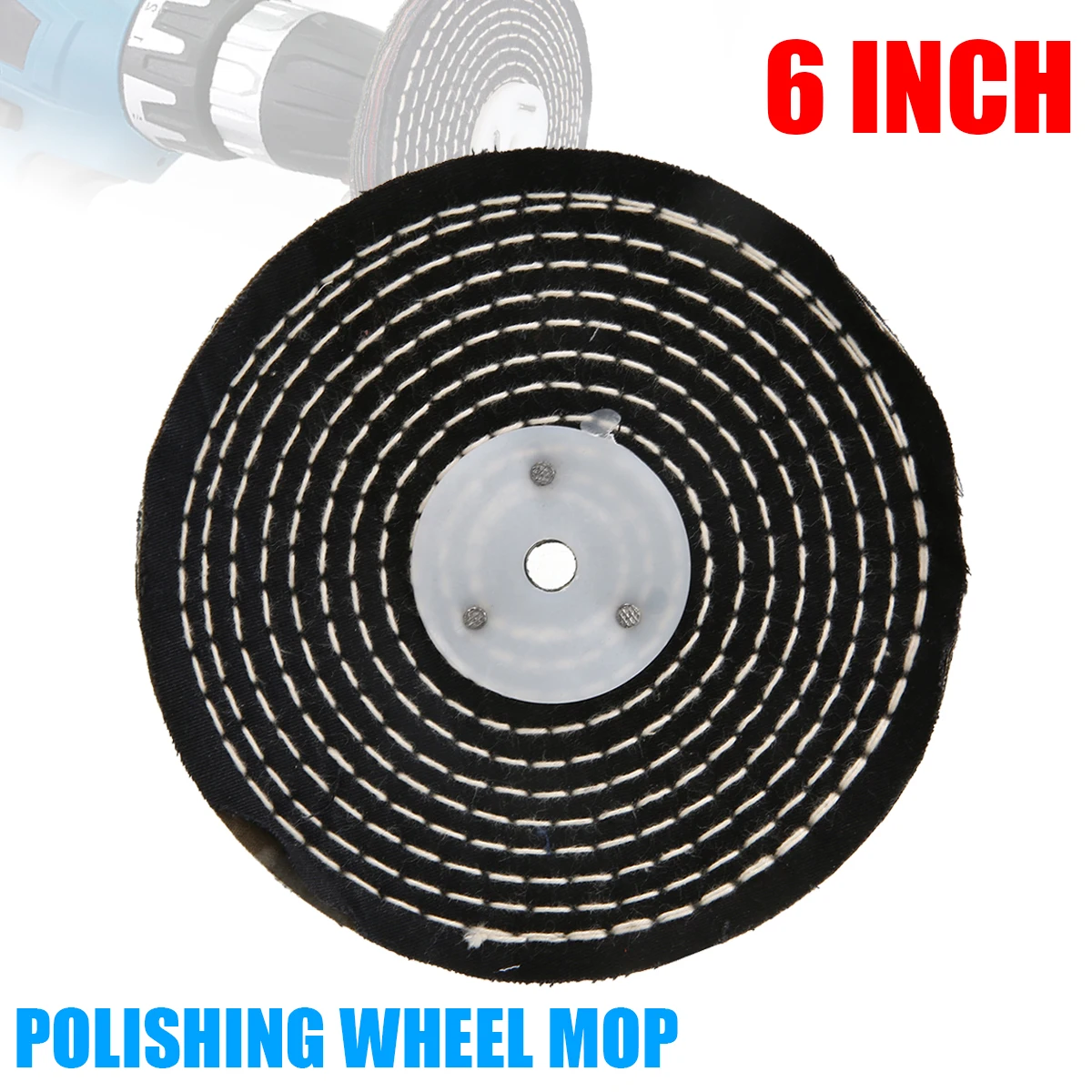 

6" 50mm Durable Polishing Buffing Wheel Cotton Buffing Polishing Wheel Mop For Metal Polishing Buffing Wheel