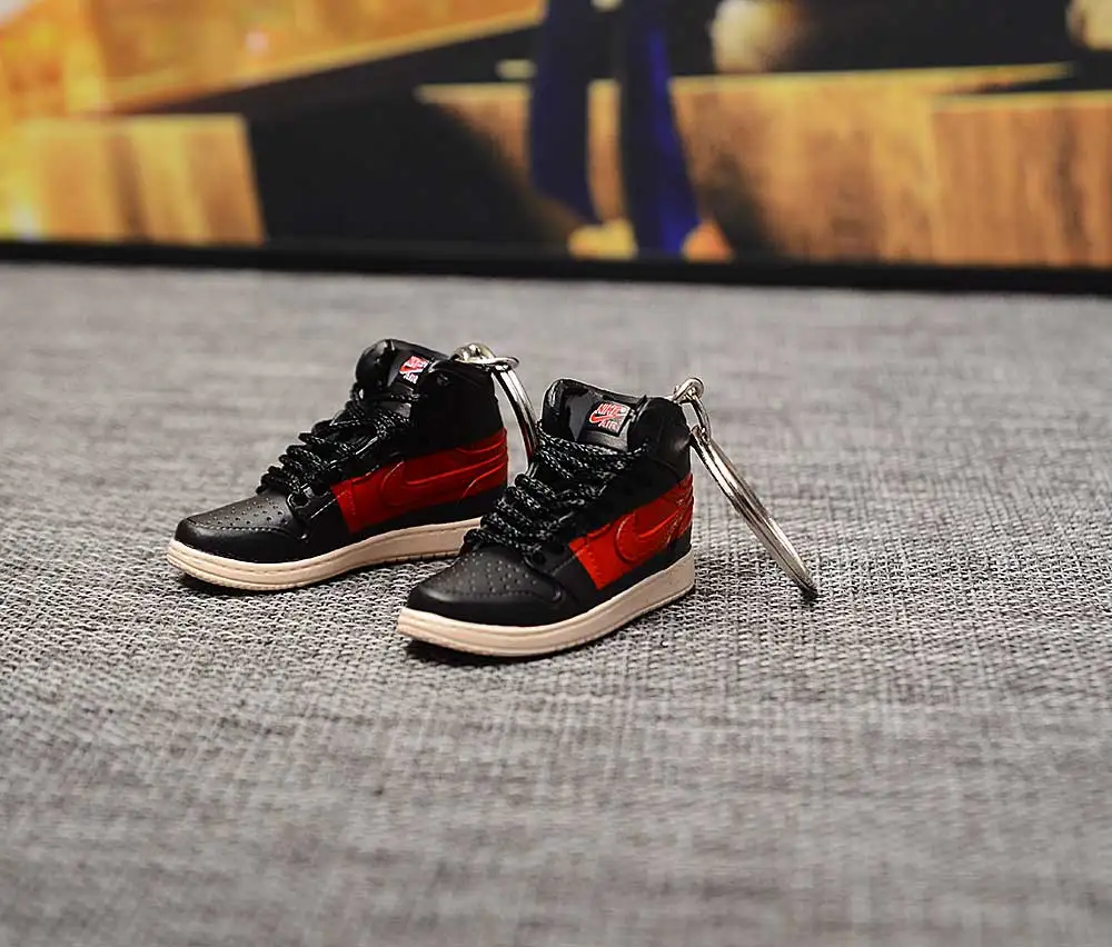 a pair w metal ring Дропшиппинг тапки обуви брелок 1 3D мини-кроссовки "OW CHICAGO" Спортивная обувь тапки брелки - Цвет: a pair w metal ring