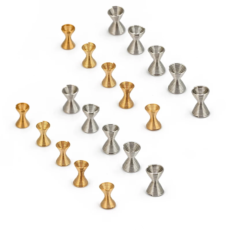 20 шт./лот 8*11 мм золото/серебро цвет металлический железный провод пружина бусины