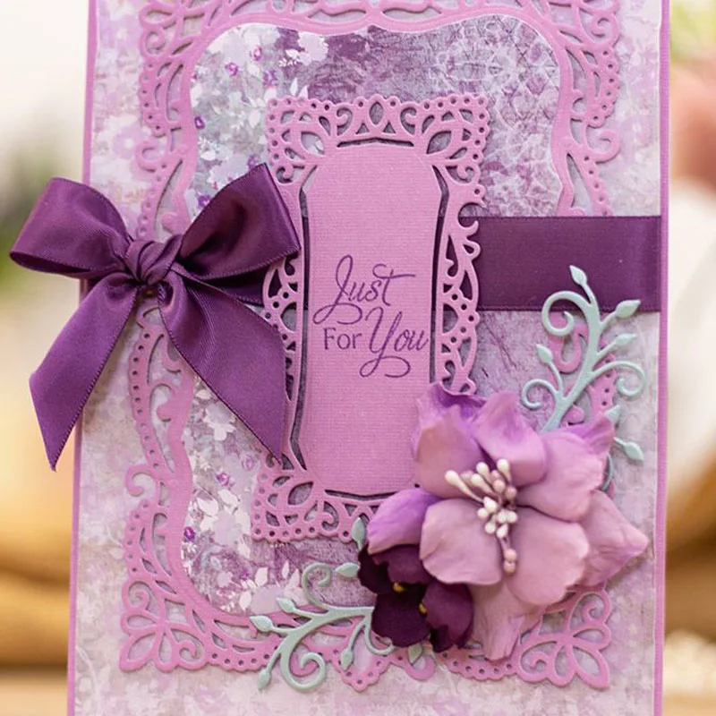 Внахлест украшенные цветами и металлическими деталями штанцевый нож 2 Florid