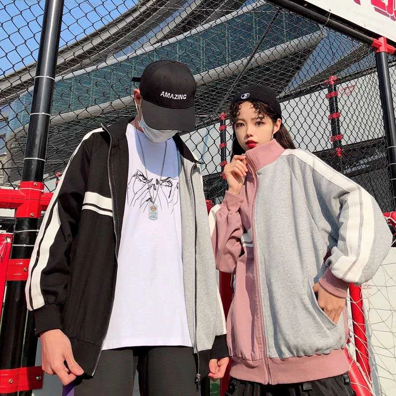 NiceMix в Корейском стиле Сезон весна-осень Новый Harajuku BF Свободные на молнии с