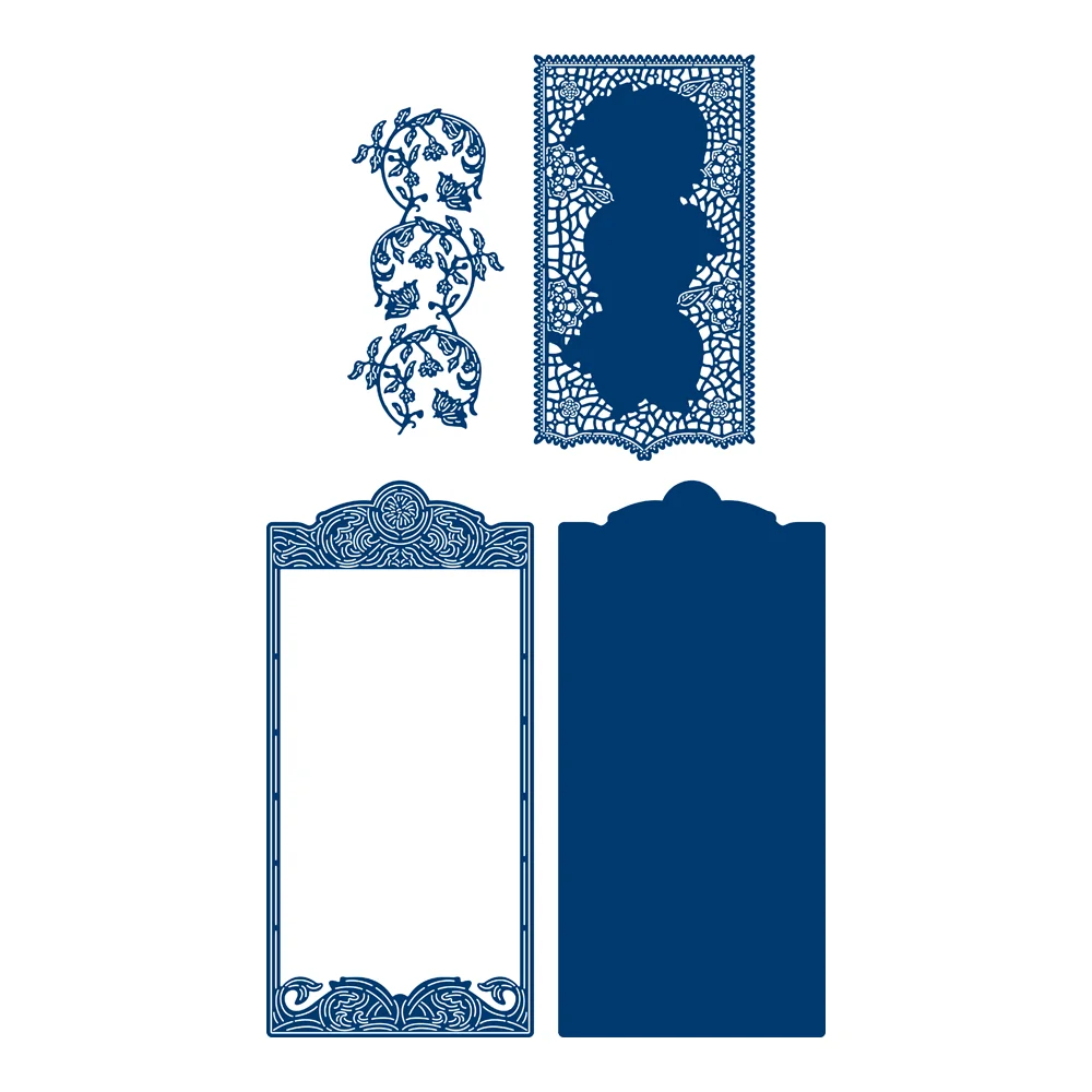 Экран карта цветы рамка металлическая высечка скрапбукинг ремесленный шаблон