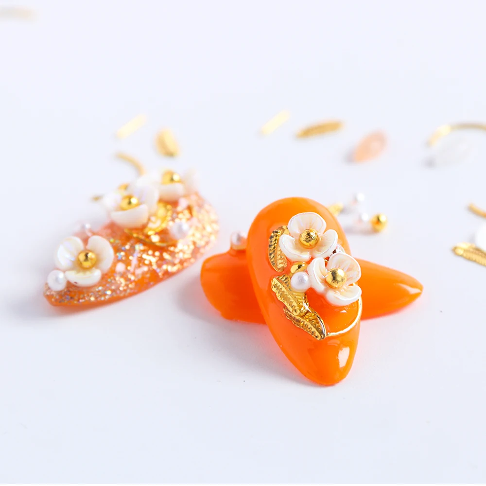 3D смешанные металлические цветы стразы для дизайна ногтей украшение из