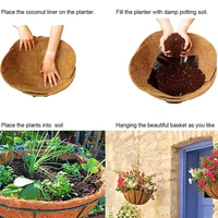 61cm round shape cocos liner for planters hanging plant basket liner replacement coconut palms mat for balcony el