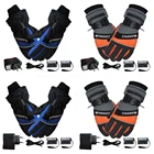 Зимние лыжные перчатки с электроподогревом и USB, варежки 4000 мАч, безопасные перчатки для рук с постоянной температурой для мужчин, женщин, мужчин, лыжные перчатки