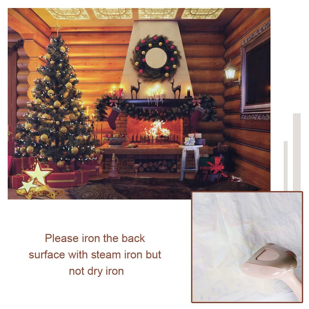 7x5ft фотография рождественской елки фон камин фото сельский дом деревянная кабина