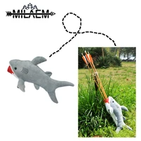 archery arrow quiver cartoon shark arrow holder plush toy cute arrow bag for outdoor hunting shooting sports arrow accessories