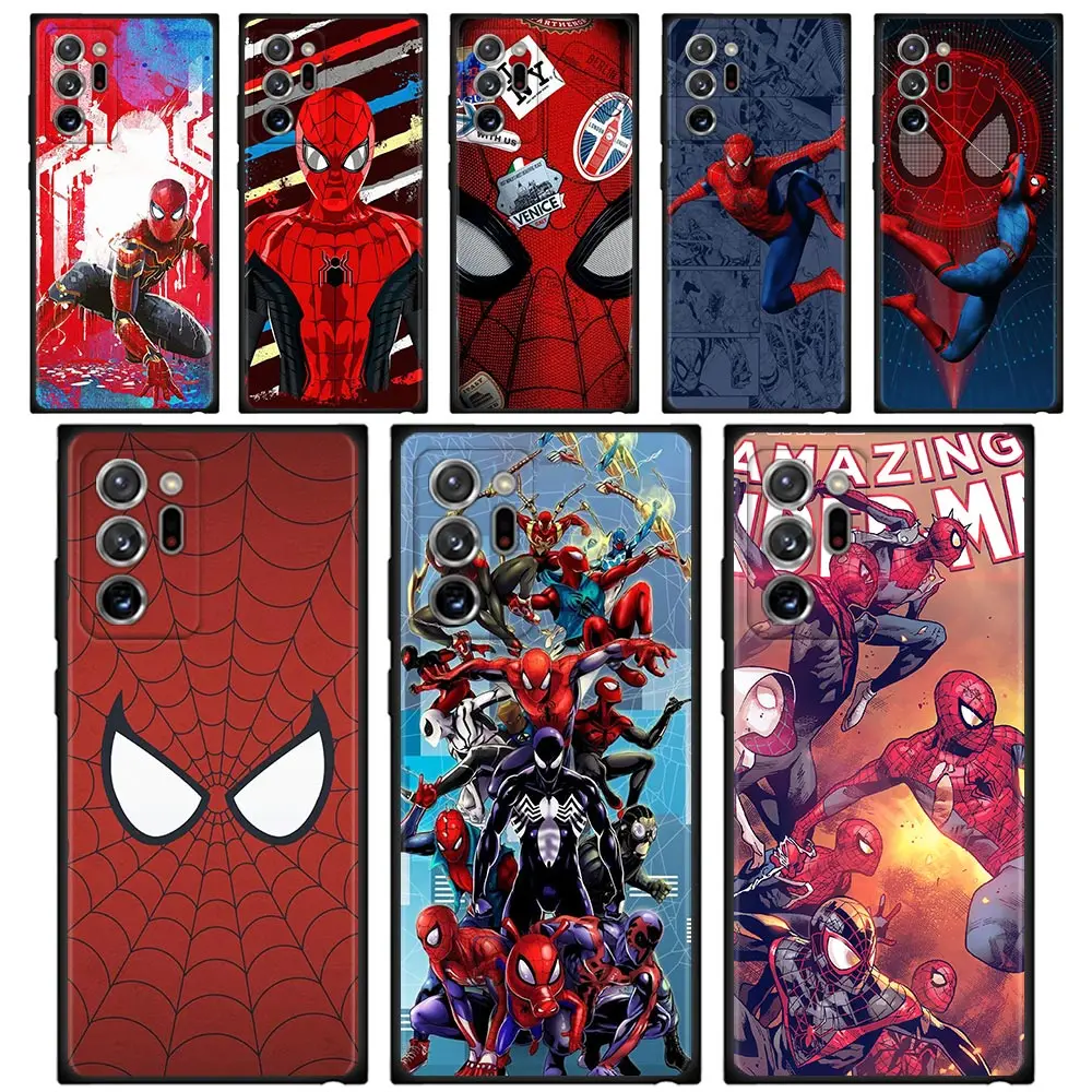 Чехол для телефона с героем Marvel Человек-паук Samsung Galaxy Note 20 Ultra 10 Plus Lite 9 8 A91 A03s A52s |