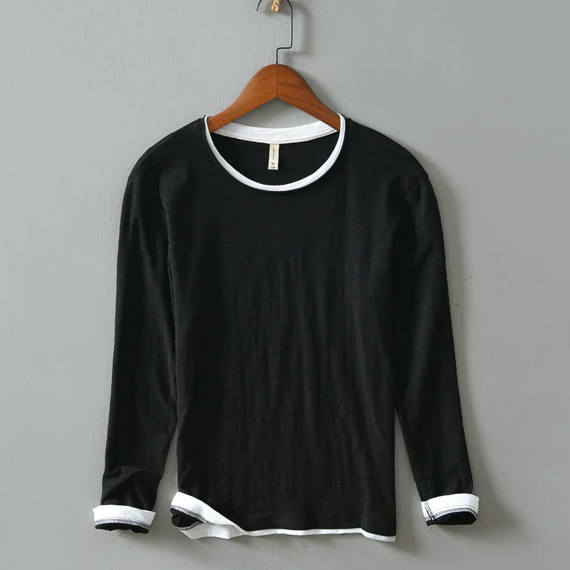 

100% Cotton long sleeve solid brand t shirt men fashion comfortable t shirts for men casual o-neck tshirt mens camiseta camisa