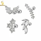 1 шт., 16 г, кольцо из хирургической стали с фианитом