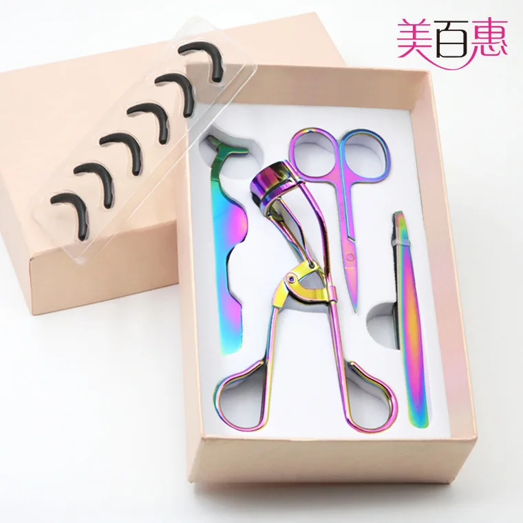 

Eyebrow Organizing Eye Tweezer Aid Eyebrow Scissors Set Eyelash Curler Portable Not Clip Eyelids Makeup
