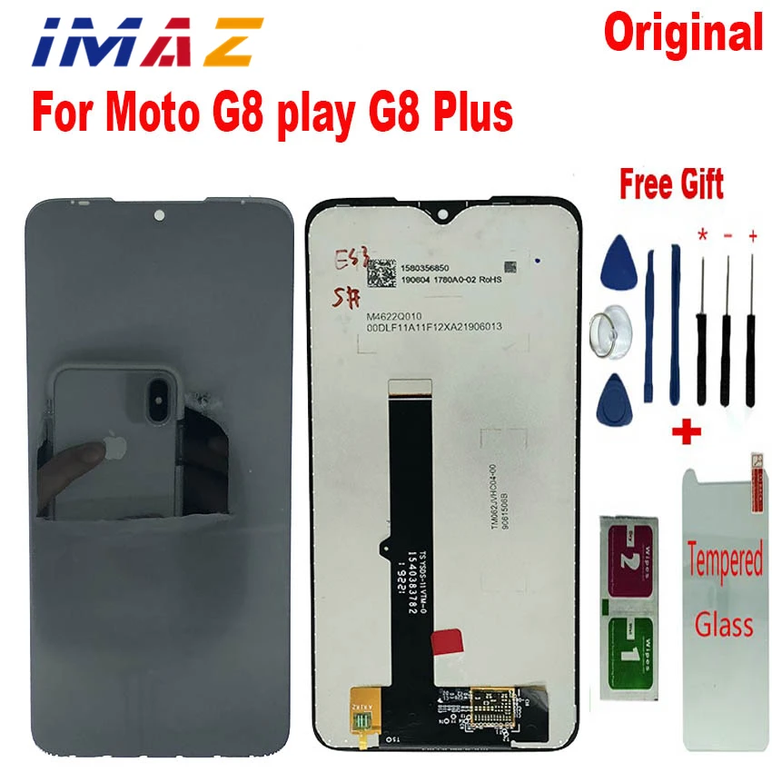 Оригинальный ЖК-дисплей IMAZ 100% для Motorola G8 Play, ЖК-дисплей 6,3 дюйма с сенсорным экраном и дигитайзером в сборе для MOTO g8 play, ЖК-дисплей с подарком