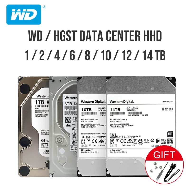 Western Digital He Ultrastar DC HC530 Enterprise жесткий диск 3 5 &quotSATA3 256 Мб 6 ГБ/сек. HDD ТБ 2 4 8 10 1 14 ТБ| |
