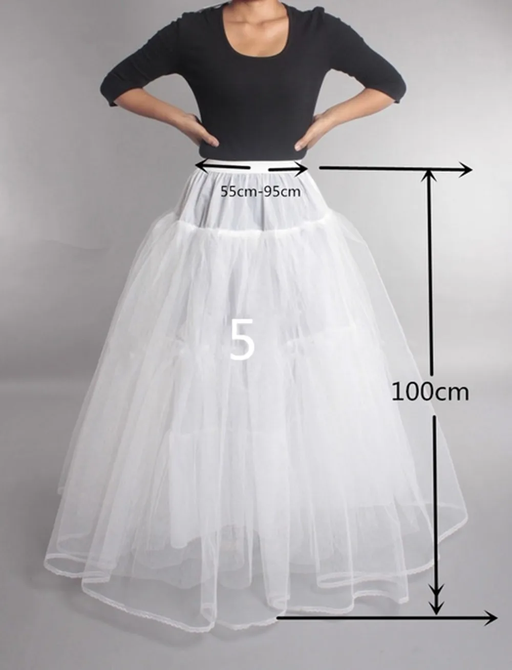 

HONGFUYU Wedding Petticoat Crinoline Slip Underskirt Bridal Dress Hoop Vintage Slips