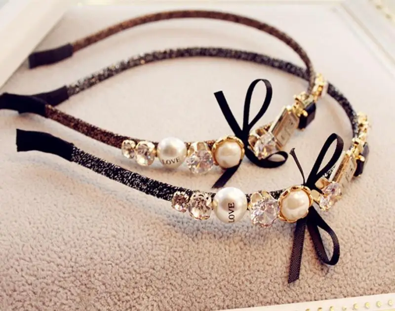 Новинка цветные стразы цветок обруч для волос ободок женщин девушек аксессуары