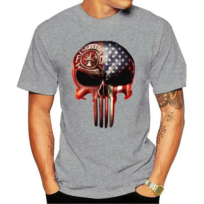 

Men Summer Short Sleeves Casual T Shirt Tee Men Cotton Autism Awareness Skull Puzzle Pieces American Flag T Shirt Black Size S