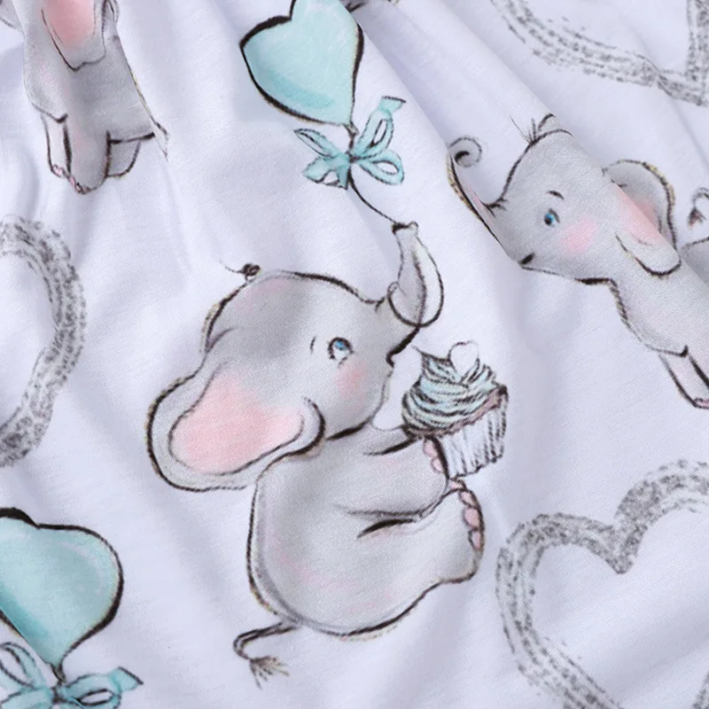 Милый комбинезон С Рисунком Слона и воздушного шара для новорожденных Детская
