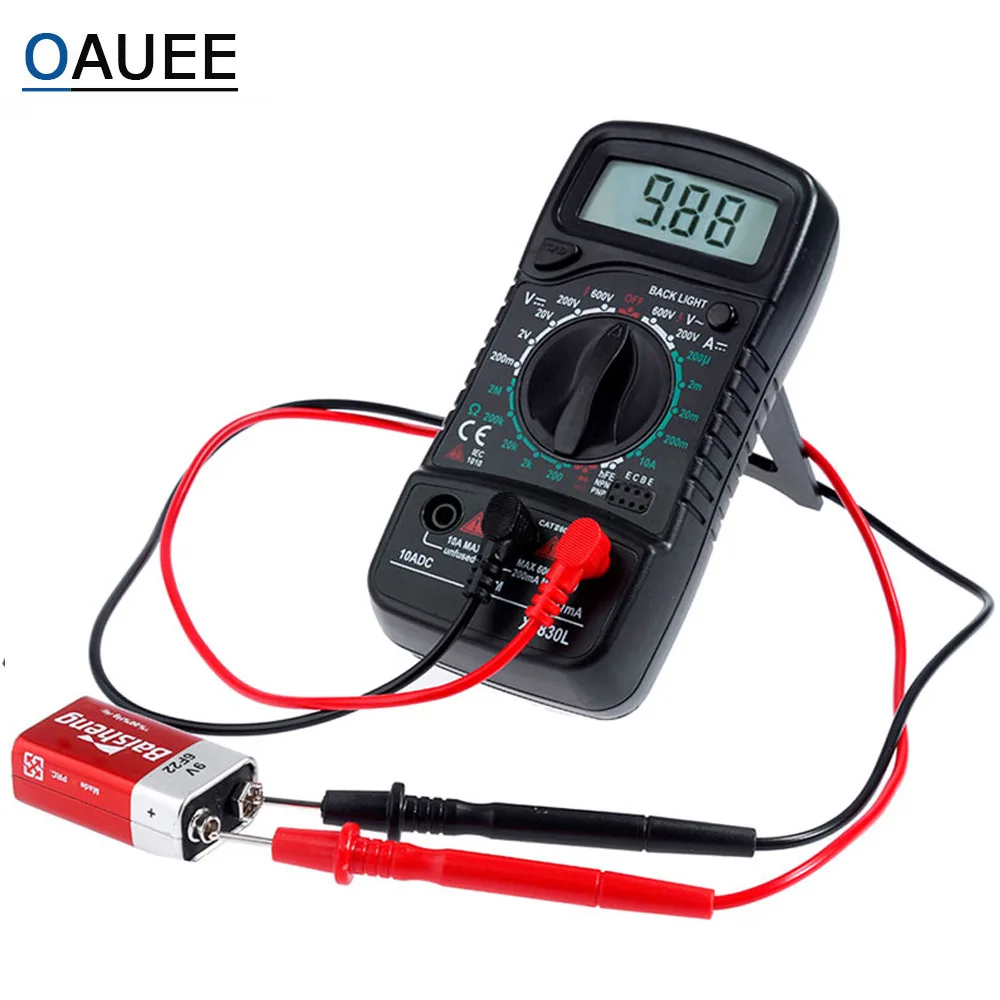 Цифровой мультиметр Oauee 1999 XL830L AC/DC Ручной ЖК измеритель напряжения и